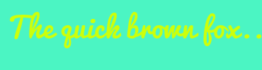 Image with Font Color CCFF0B and Background Color 4BF5C3